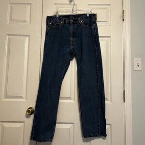 Men's Levi's 505 Medium Stonewash Wash Blue Jeans W 38 L 32